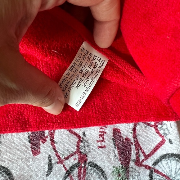 Vintage Christmas Linen Tea Towel Hand Kitchen Mary Engelbreit Lot - Picture 11 of 11